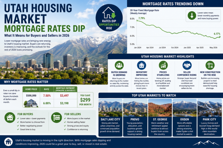 Utah Housing Market Mortgage Rates Dip: What It Means for Buyers and Sellers in 2026