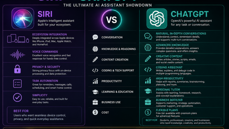Siri vs ChatGPT 2026: The Ultimate AI Assistant Showdown