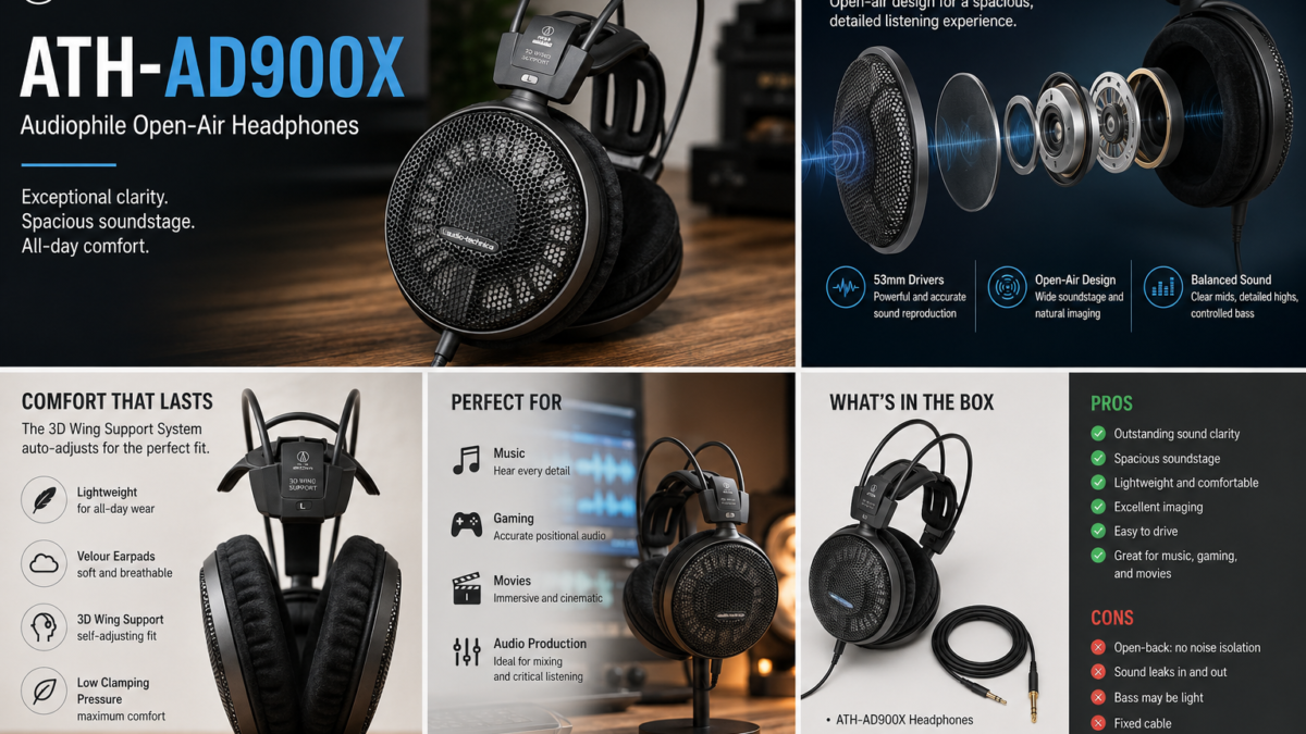Audio-Technica ATH-AD900X Audiophile Open-Air Headphones: A Complete Review and Buying Guide