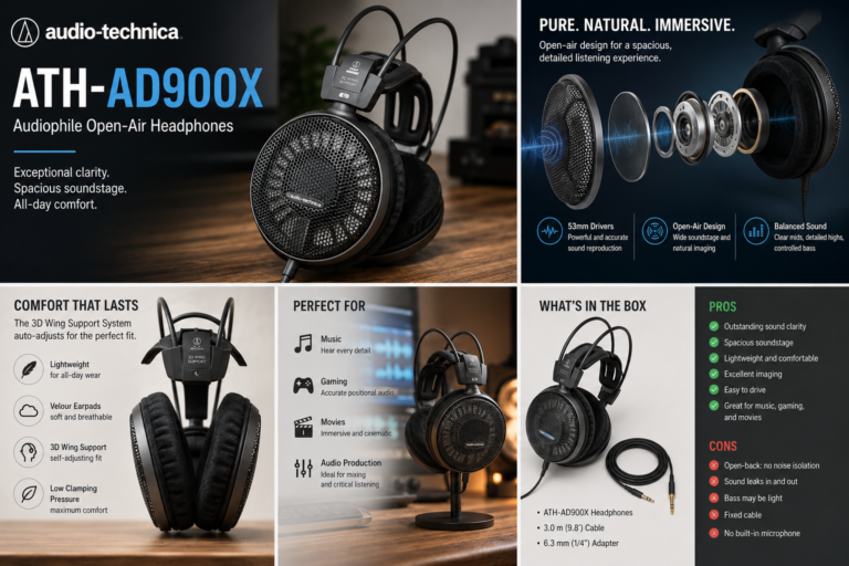 Audio-Technica ATH-AD900X Audiophile Open-Air Headphones: A Complete Review and Buying Guide